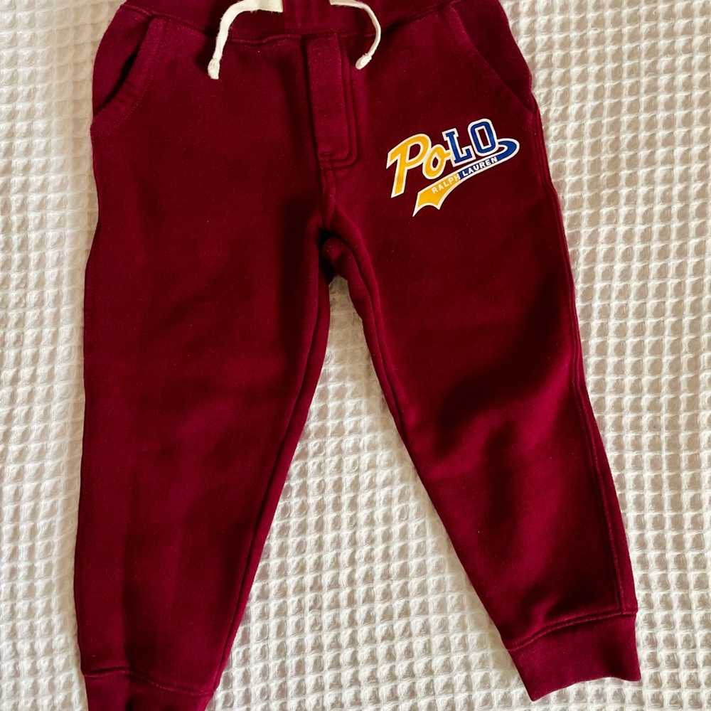 Polo by Ralph Lauren Kids Maroon Jogger Pants